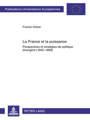 cover image of La France et la puissance